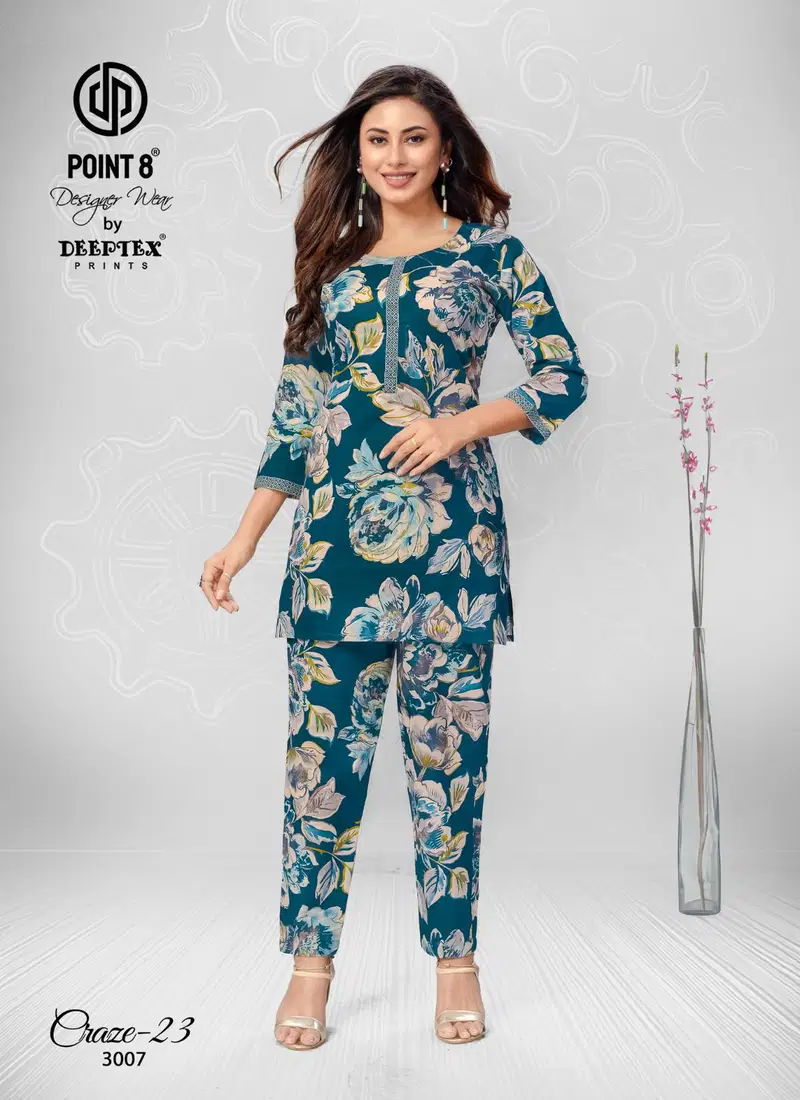 Craze 23 Vol 3 By Deeptex Cotton Printed Cord Set Ladies Top With Bottom Orders In India